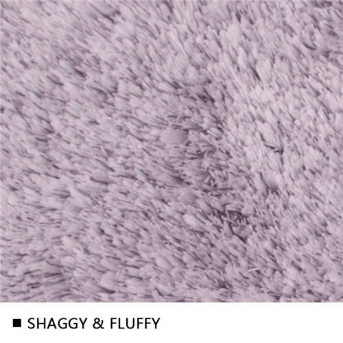 Tufted Shaggy Latex Backed Bath Mats Purple Toilet Mat