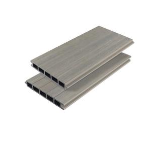 China Outdoor Terrace Anti - Corrosion Plastic Wood Board 170x24mm Gray Enclosure Fence WPC Guardrail Panel wholesale