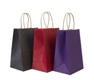 China Uncoated Handle Paper Bags Brown/White/Customized For Bakery Goods wholesale