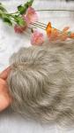 100% virgin hair mono topper natural wave European hair topper for old lady hair