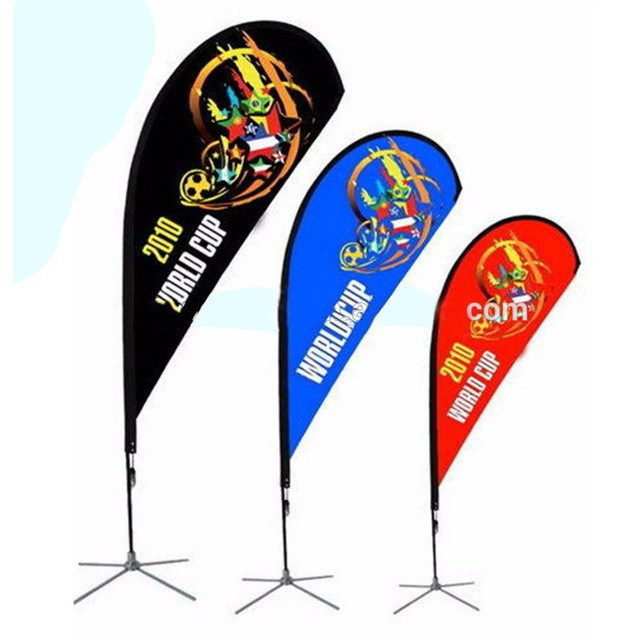 Decoration Double Side Teardrop Beach Flag Dye Sublimation Printing