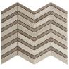 Herringbone Marble Mosaic Tile Grey White Color With Wooden Grain for sale