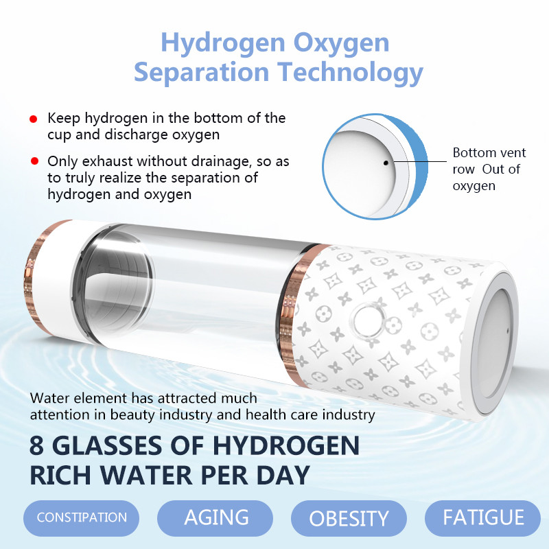 1.5ppm-2ppm H2 Nano Hydrogen Water Bottle Food Grade Prevent Diseases