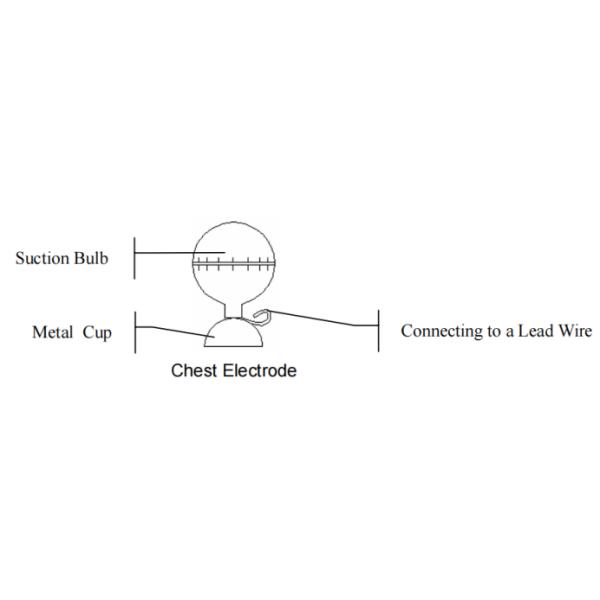 01.57.040163015 ECG Machine Parts Edan Adult Reusable 4mm Chest Electrodes ECG-FQX41