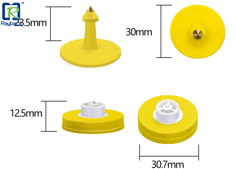 Button Shape RFID Ear Tags EID Ear Tags FDX-B 134.2khz TPU Material For Livestock