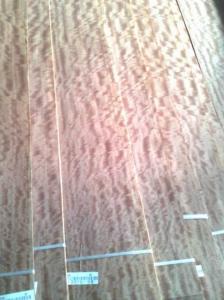 China Sliced Natural Figured Makore Wood Veneer Sheet wholesale
