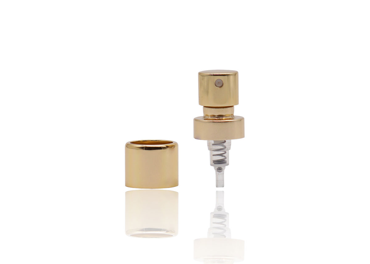 Aluminum Black Perfume Spray Pump Crimp FEA20 With Stepped Collar