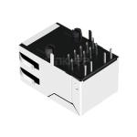 LPJG17401AONL 100/1000 Base-T Tab Up Green&Orange/Yellow Led Single Port
