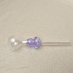 Simple Clear Glass Smoking Pipe 2mm Thick Customized Logo Avaiable