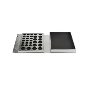 China Customized Silver Magnetic Cosmetic Gift Boxes , Eyeshadow Paper Box For Lipstick Blush wholesale