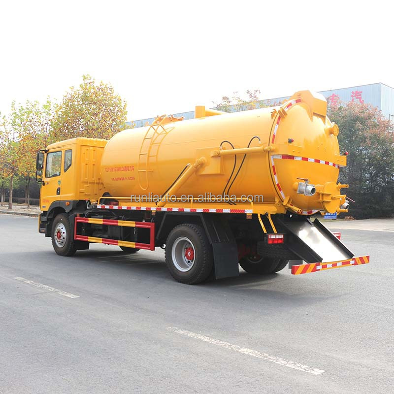 Factory DFAC DongFeng 10CBM~12 CBM Vacuum Suction Septic Sewage Suction Trucks With Pump