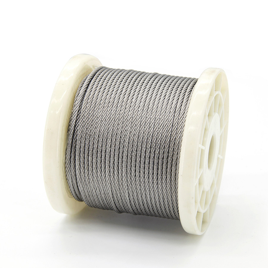 0.8 Mm Durable 316 ss wire rope 7*7 GB AiSi For Safety Fence