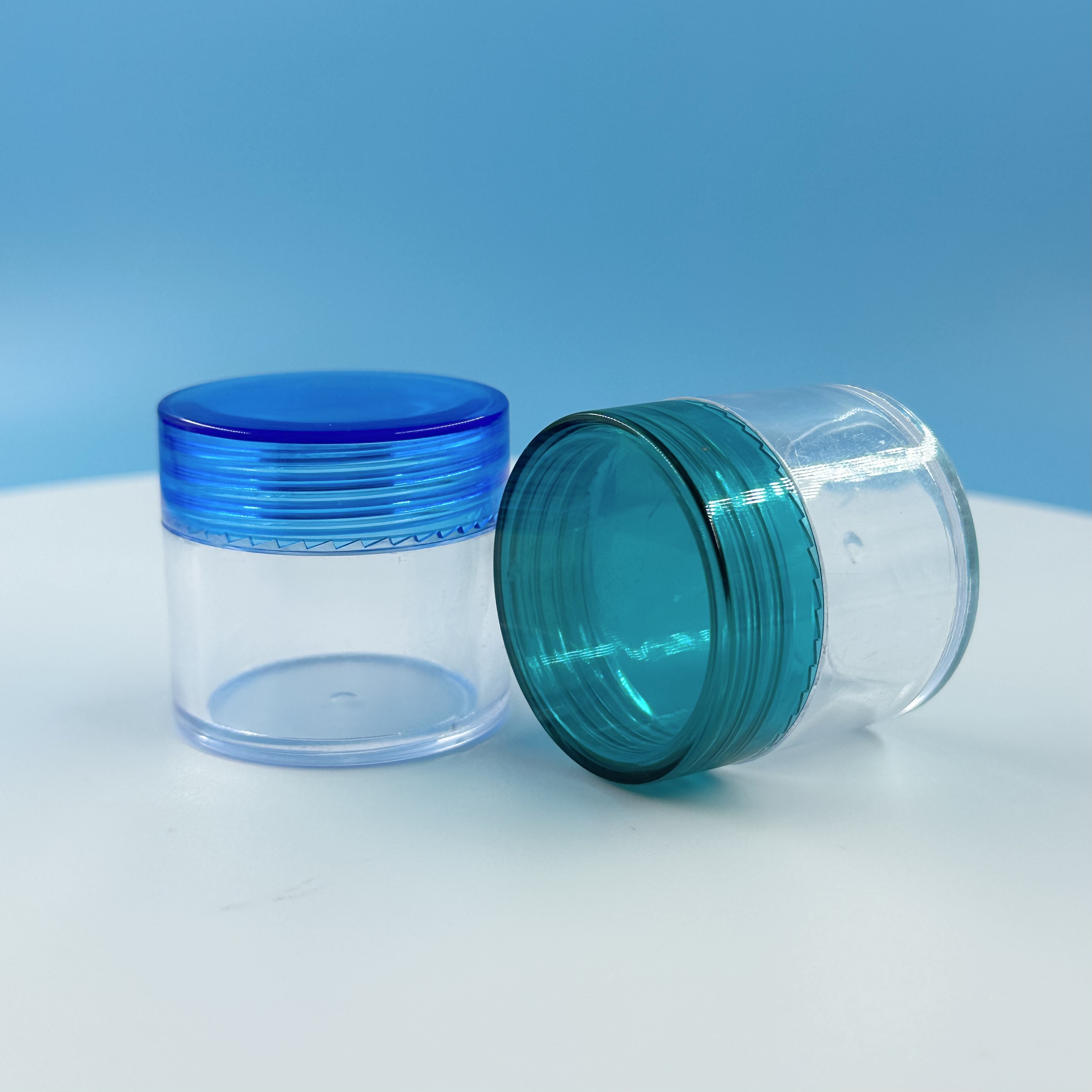 Highly OEM Clear Plastic Jars With Colorful Lids 30g Cosmetic Jars for Face Care