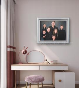 China Handmade Custom Portrait Oil Painting from Photo The Best Personalized Gift of Family Portrait Wall Art for Home Decor wholesale