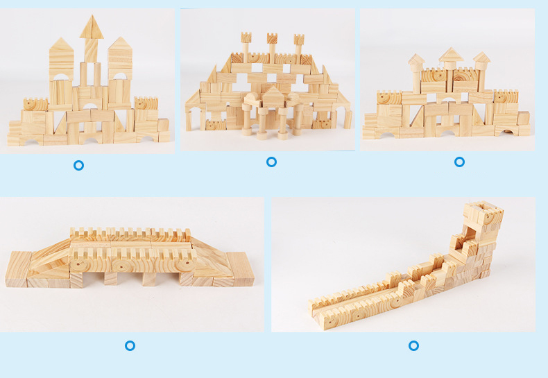 Montessori Education Wooden Grains Stacking Building Blocks Kindergarten Children Early Childhood Parenting Kids Toys