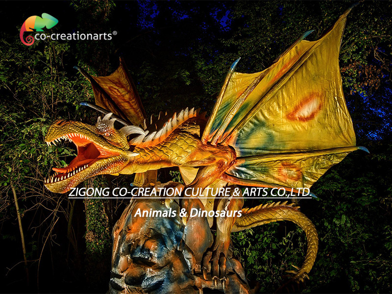 220v Customize Robotic Real Looking Dragon Realistic Movement 1 Year