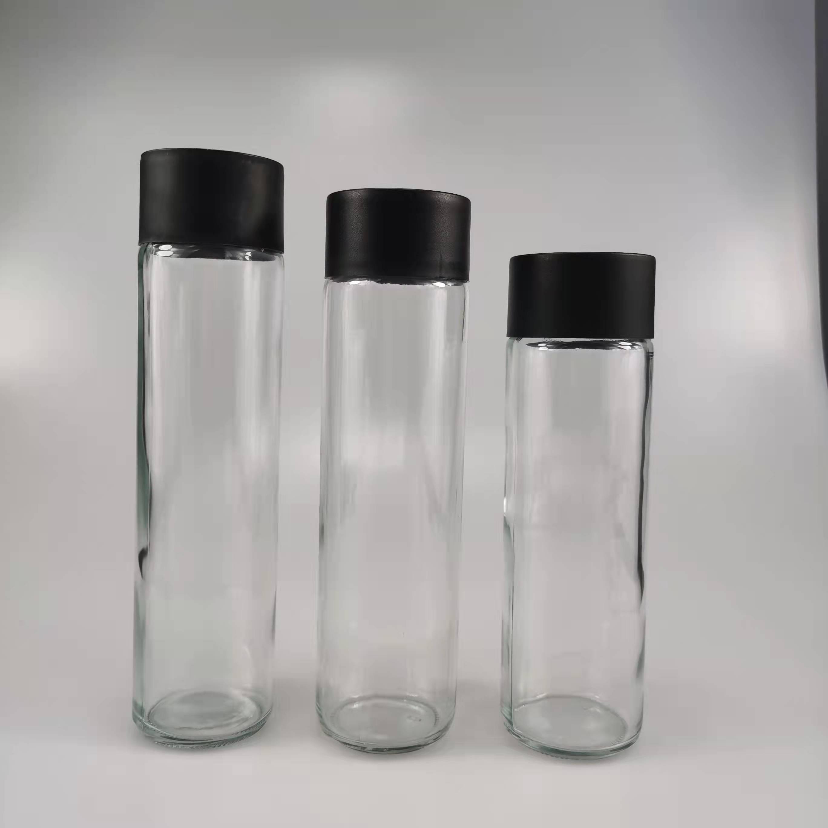 Glass Cold Pressing Fruit Juice Milk Cold Brew Coffee Beverage Voss Water Bottle 350ml 400ml