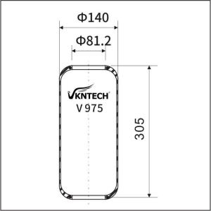 China W01-095-0439 Bus Air Bag 975N Gas Filled Trailer Air Springs 6453741 VKNTECH V975 wholesale