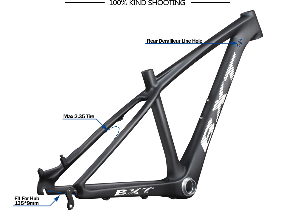 MTB Carbon Mountain Bike Frame 26er Full Carbon Fiber 3K Weave