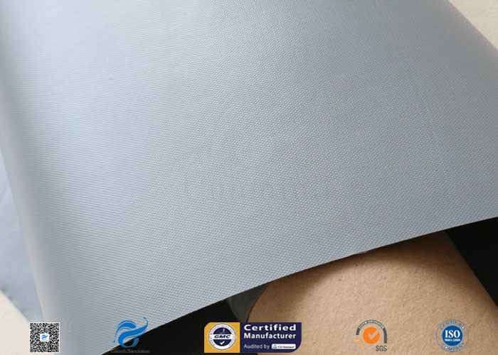 0.3mm 39" Gray PVC Coated Fiberglass Fabric For Flexible Air Ducting