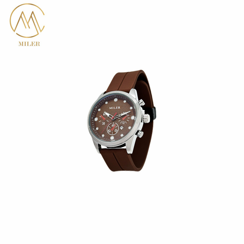 Factory Custom Logo Luxury Quartz Silicone Sport Strap Wrist Watch