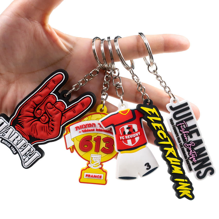 Custom Anime Pvc Keychain Cute Silicone Rubber Key Holder Digital Printing