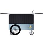 green Mobile Teppanyaki Grill Electrodisk heating Free movement Food grade board