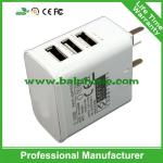 2015 latest 5V 2A UK plug travel charger 3 port usb wall charger