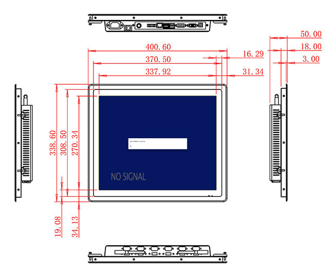 17-Inch Industrial Monitor for Security Systems and Logistics Operations