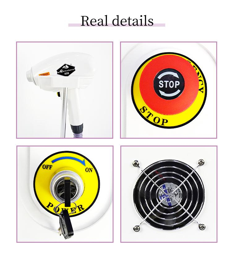 Portable Painless 808nm Diode Laser Hair Machine And Skin Rejuvenation Device