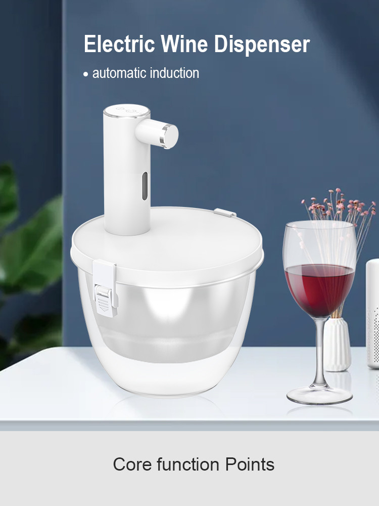 Battery Powered Wine Dispenser White Black Red 2.5W Power 5V Voltage