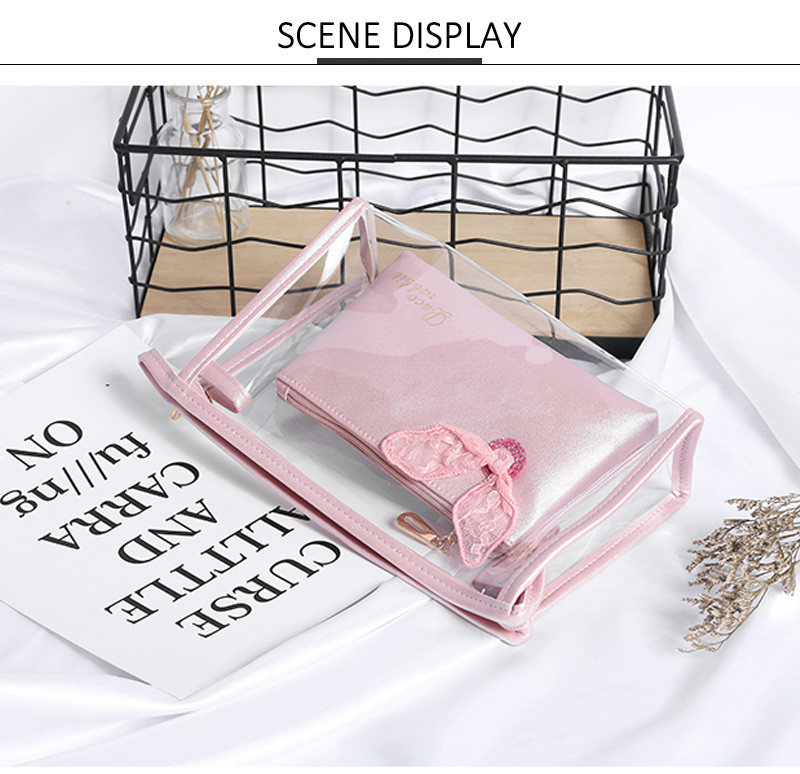 Portable Women Washing PVC Transparent Cosmetic Bag