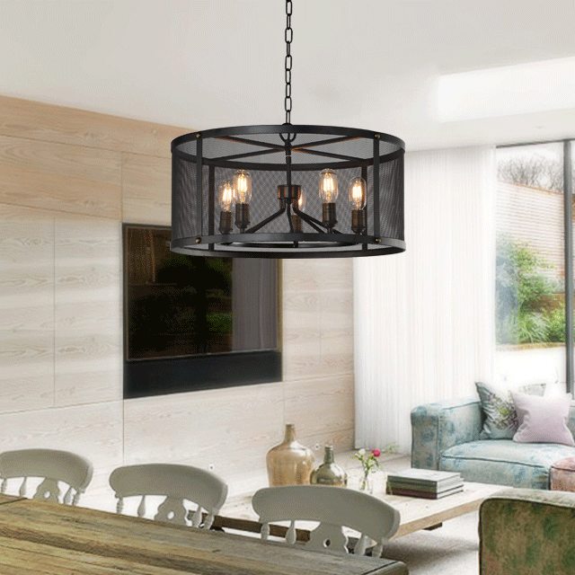 Black wrought iron pendant lights Kitchen Chandelier (WH-CI-47)