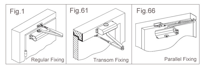 Fire Rated 180 Degree Door Closer Europe Style EN 1154 EN1634 65kg 85kg Wear Resistant
