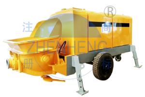 China Hydraulic Mini Concrete Pump Machine , Yellow Trailer Mounted Concrete Pump wholesale