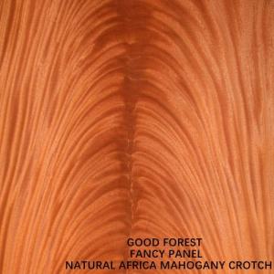 China Hotel Decoration Natural Mahogany Wood Veneer Un Normal Crotch Grain Man Made wholesale