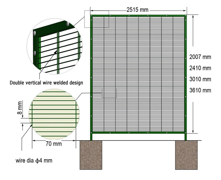 South Africa Clear View 358 Security Fence ClearVu Anti Climb Fencing