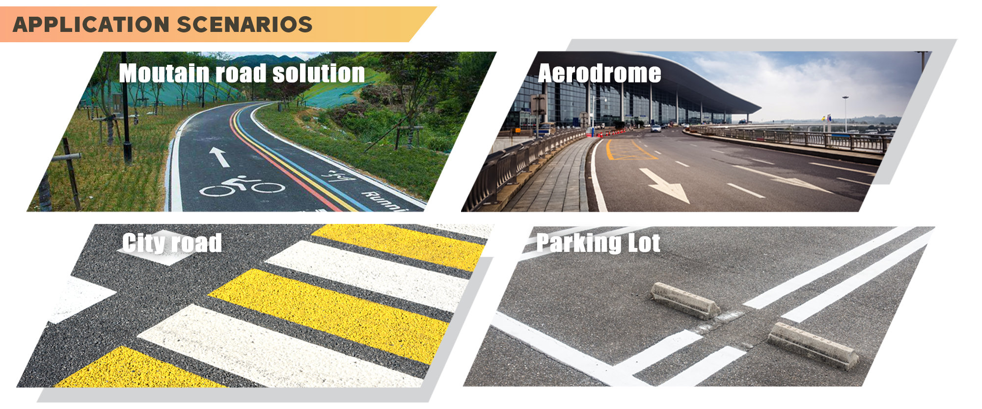 Crack Resistant Reflective Thermoplastic Paint Yellow Highway Paint No Wrinkles