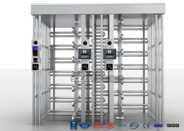 Double Lane Full Height Turnstile 304 Stainless Steel Turnstiles CE Approved