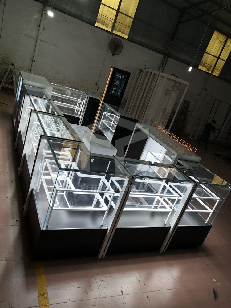 4000mm Long Mobile Phone Display Showcase 3000mm Width 10mm Thick Tempered Glass