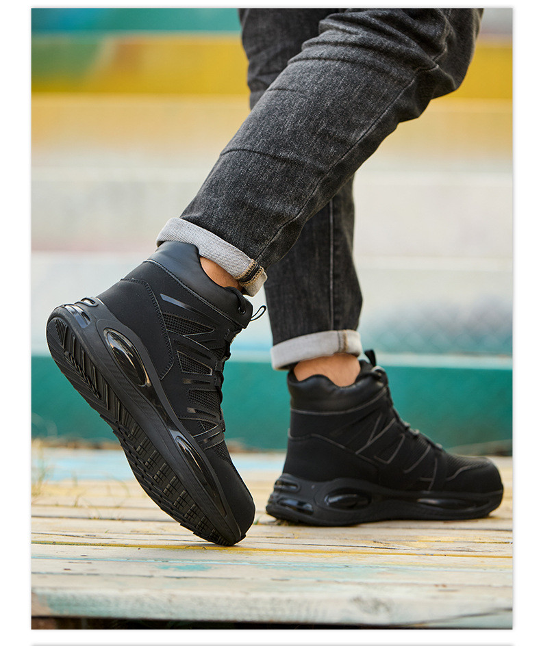 Kevlar Air-cushioned Sole Work Shoes Ultimate Safety Boots for Security Work