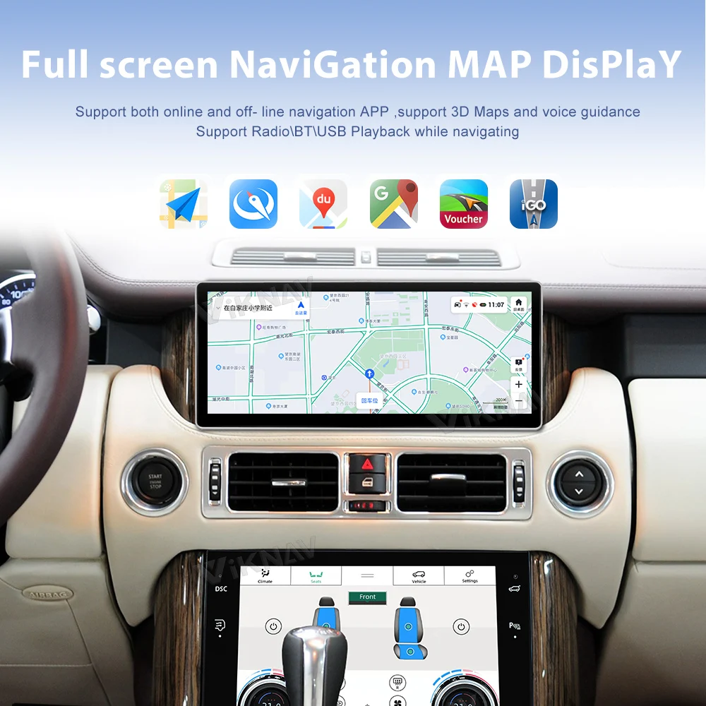 12.3inch Car Radio For Land Range Rover Vogue V8 L322 2002-2012 Touch Screen GPS Navigation Multimedia Stereo Player