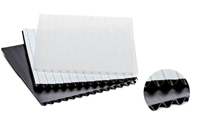 PE Single Face Corrugated Two Three Layer Sheet B Wave 4mm Flexible