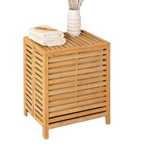 China Foldable Bamboo Bathroom Rattan Storage Laundry Hamper Clothes Basket wholesale
