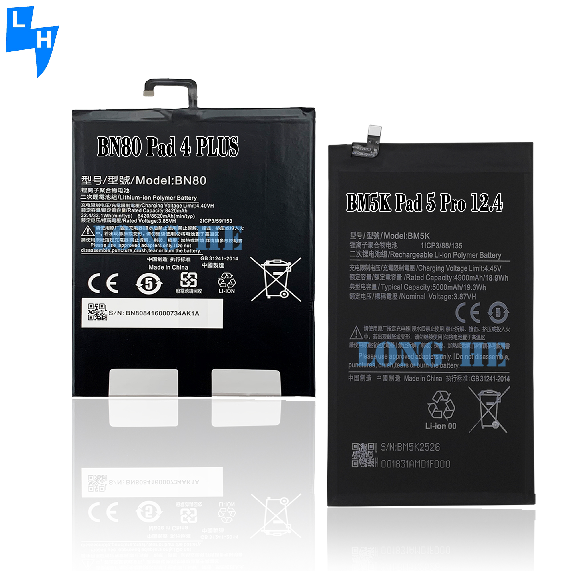 Xiaomi MI Pad 1 2 3 4 4plus 5 5pro 5pro 12.4 Redmi Pad 2022 Battery AAA Lithium Polymer