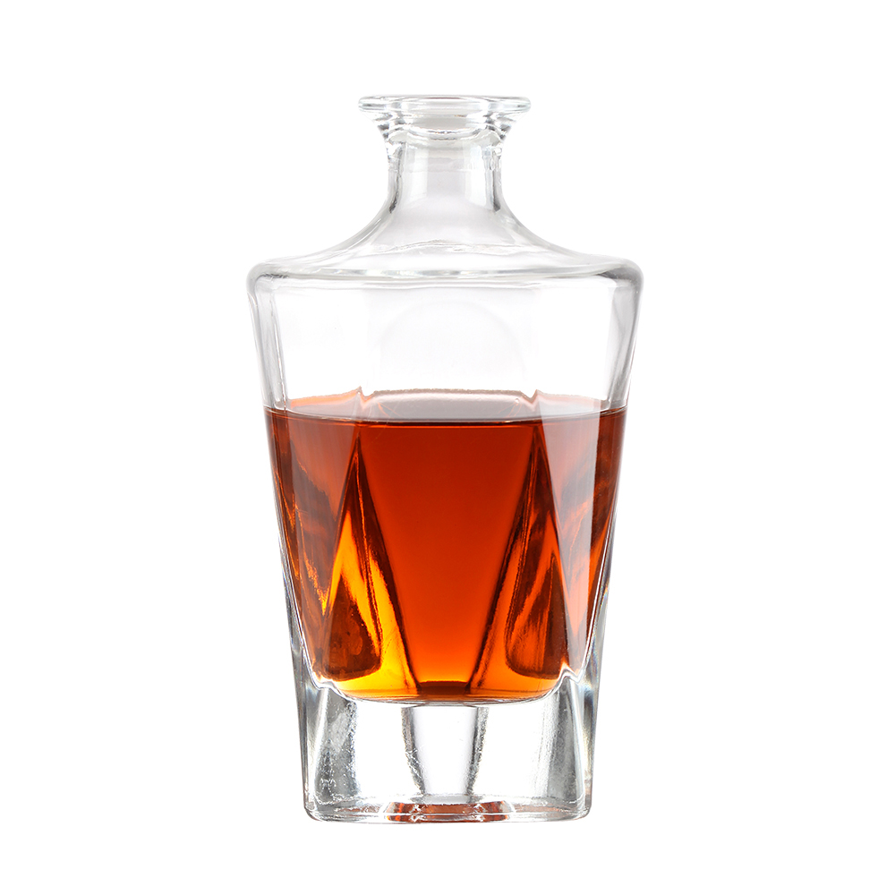 Base Material Glass Custom Color 350ml 550ml Square Glass Bottle for Fancy Vodka Liquor