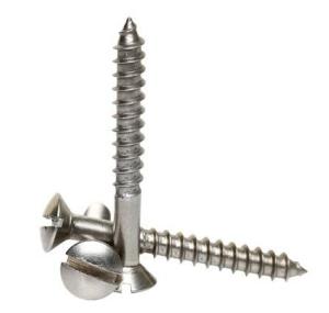 China SS304 Stainless Steel Cross Head Screw DIN95 Slotted Furniture Wood Screw wholesale