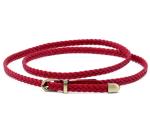 PU Faux Braided Fabric Belt Leather 0.8cm Handmade Skinny Lady Dress
