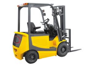 China Yellow Industrial Lift Truck , Battery Powered Forklift With Two Lifting Cylinder wholesale