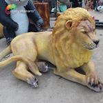 Smooth Texture Fiberglass Lions Waterproof For Theme Park
